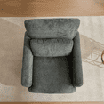 thumbnail image 4 of Pawverly Contemporary Accent Armchair, Soft Boucle Sherpa Upholstered Leisure Chair with Arms and Waist Pillow, Modern Single Sofa Chair for Living Room, Bedroom, Apartment or Office, Cozy Green, 4 of 9
