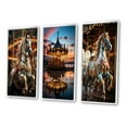 thumbnail image 3 of Designart "A Celebration of Carousel s Timeless Charm" Cityscapes Framed Wall Art Set Of 3 - Multi-Color Carousel Frame Canvas Set For Living Room Decor, 3 of 7