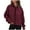 Wine1, variant on GigrtiJin Oversized Zip up Hoodie for Women Long Sleeve Crew Neck Long Sleeve Top Fashion Pullover Tops with Pocket