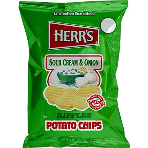 Herr's Sour Cream & Onion Potato Chips 1 oz (pack of 42)