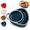 Blue, variant on Soup and Sandwich Plate Combo, Ceramic Divided Bowl with Side Compartment, for Breakfast Salad Snacks Bread Cookies, Home Kitchen Restaurant
