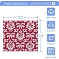 thumbnail image 4 of Dreamtimes 6 PCS Baroque Damask Flowers Burgundy Washcloths, 12 X 12 Inches Cotton Wash Cloths, Highly Absorbent and Soft Face Towels for Bathroom,Gym,Hotel and Spa, 4 of 7