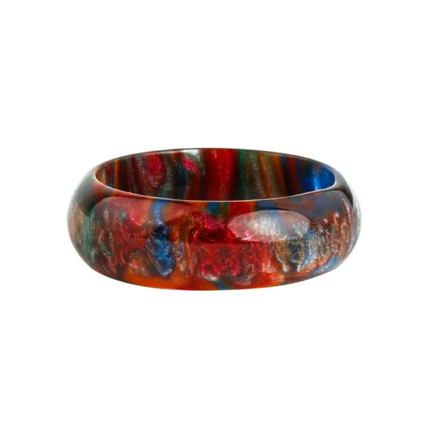 Daisyyozoid Cloud Acrylic Ring Colorful Thick Ring With Girls Ladies Beach Jewelry Simples Style Blue Cloud Ring