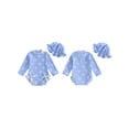 thumbnail image 2 of Gupgi Toddler Infant Girl Rash Guard with Sun Hat, Baby Swimsuit Long Sleeve Bow Print Bathing Suit Swimwear, 2 of 9