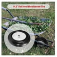 thumbnail image 5 of 4.80/4.00-8" Flat- Solid Tire and Wheel, 14.5" Wheelbarrow Tire-3" Centered Hub, 5/8" Axle Bore Hole,for Wheelbarrow Garden Cart Trolley Wagon Lawn Mover Replacement(1 Pack), 5 of 7