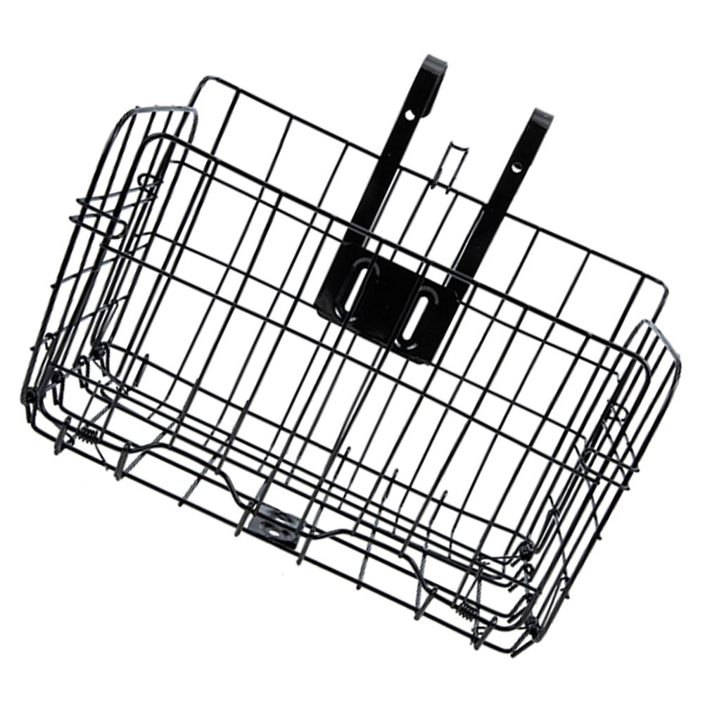 Hemoton Bike Front Basket Large Capacity Bike Basket Metal Basket Bike Vegetable Basket Bike Handlebar Accessory
