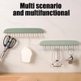 thumbnail image 6 of 8-Hook Clothes Rack Underwear Organizer, Space-Saving Hanger, Wave-Shaped Design, ABS Plastic, Wall-Mounted No-Mark Drying Rack for Home And Dorm, Multicolor, 28x14x3.5cm, 6 of 6