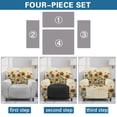 thumbnail image 6 of Xixirimido Retro Sunflower Butterfly Pattern Recliner Chair Covers 4 Pieces, Stretch Lazy Boy Recliner Cover, Recliner Sofa Slipcover with Pockets, Furniture Protector for Living Room, Pets, Kids, 6 of 8