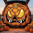 thumbnail image 4 of FufuCrick Halloween Car Trunk Flag, 46x49 Inches Polyester Decorative Banner for Halloween Decor, Static Outdoor Ornamental Display for Halloween Party Decorations, Orange, 4 of 7