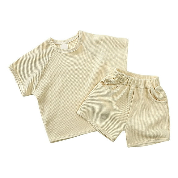 Tkrady Toddler Girl Outfits Spring Summer New Soft Breathable Short Sleeve T Shirt Tops Shorts 2 Piece Set, Sizes 1-7 Years