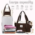 thumbnail image 4 of Gynky Travel Duffel Bag for Women Men Waterproof Carry On Expandable Duffle Tote Shoulder Weekender Overnight Bags w/ 3 Front Pocket/Wet Dry Pocket/Trolley Sleeve, Sport Dance Gym Luggage, 4 of 10