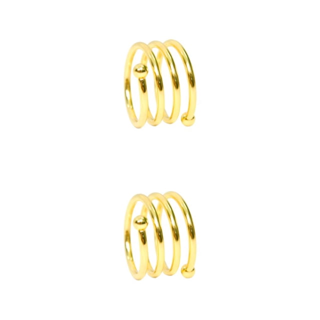 Matsuzay Servilleta de moda para restaurante en casa, anillo de Metal, decoración de para banquetes de fiesta, servilletas portátiles en forma Oro 2Conjunto