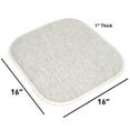 thumbnail image 6 of Alexis Memory Foam No Slip Back 16 x 16 Chair Pad Cushion 4 Pack - Cream-Brown, 6 of 6
