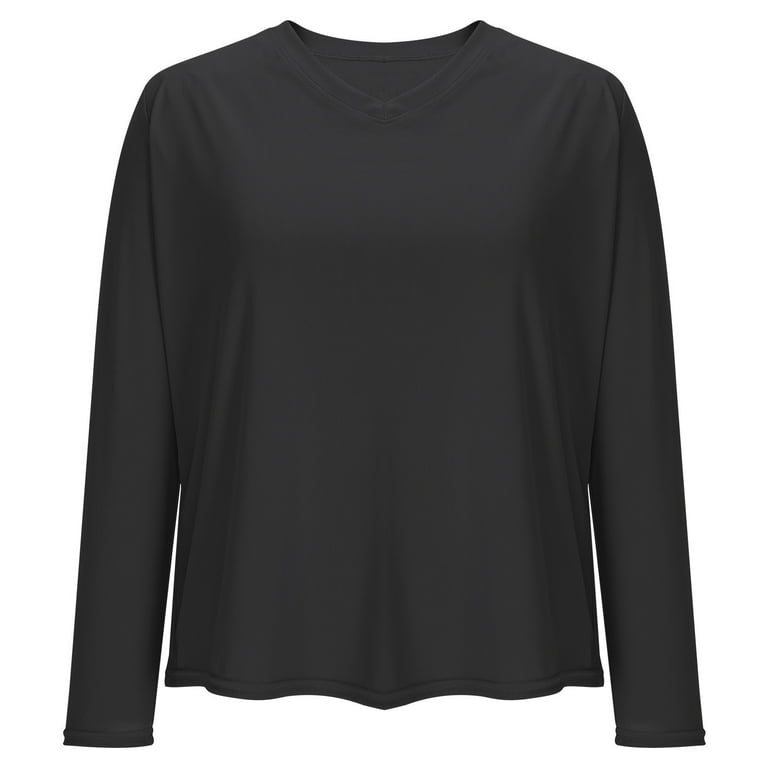 Womens Tops 2026 Plus Size Fashion Shirts Spring V-neck Solid