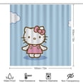 thumbnail image 5 of 4PCS Hello Kitty Cat Cloud Cute Shower Curtain Sets Bathroom Set with Floor Mat, U-Shaped Mat, Toilet Lid Cover Mat And Shower Curtain for Bathroom Decor, 5 of 11