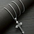 thumbnail image 5 of Simple Fashion 14K White Gold Cross Pendant Necklace, 5 of 8