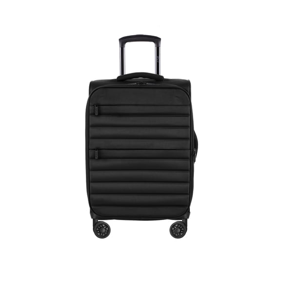 iFLY Fibertech Valise cabine souple 20 po avec roulettes pivotantes, valise de voyage légère, noir