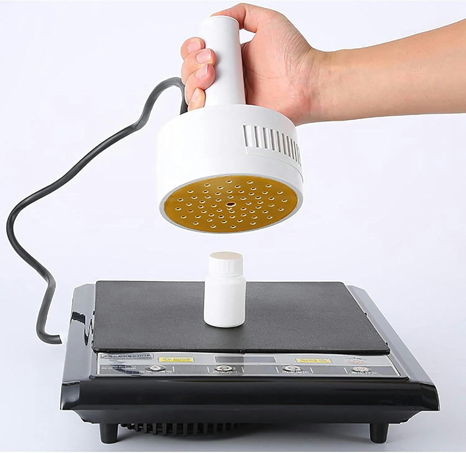 GXCZ Food Saver Vacuum Sealer Machine Portable Handheld Induction Sealer, Sealing Diameter 20-70MM, 800w-1200w Induction Sealer, with Automatic Protection Function, for Induction Film, Aluminum Foil, Composite Film
