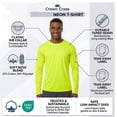thumbnail image 6 of Crown Craze® High Visibility Safety T-Shirts for Men Hi Vis Long Sleeve Work Tee Shirts (Safety Green Pack 6, 2XL), 6 of 9