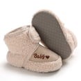 thumbnail image 3 of Emy Dola Newborn Baby Boy Girl Soft Fleece Booties Stay On Infant Slippers Socks Shoe Non Skid Gripper Toddler First Walkers Winter Ankle Crib Shoes 0-12M, 3 of 9