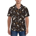 thumbnail image 5 of KLL Men's Hawaiian Shirt Short Sleeve Button Down Beach Shirts-Pirate Skulls, 5 of 6