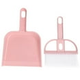 thumbnail image 1 of 2 Pieces/Set Mini Broom Dustpan Nordic Desktop Keyboard Washing Brush Small Hand Tool for Home Office, Pink, 1 of 7