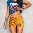 thumbnail image 3 of Balery Bees on Hive Honeycomb Pantalones cortos de entrenamiento estampados para mujer, sin costuras, ajustados, para gimnasio, yoga, correr, deportes, ejercicio activo, fitness.-Small, 3 of 8