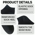 thumbnail image 4 of TELOLY Cotton Socks for Men,Arch Support Ankle Socks,Comfortable Fabric Socks for Men 9-12,Black, 4 of 5