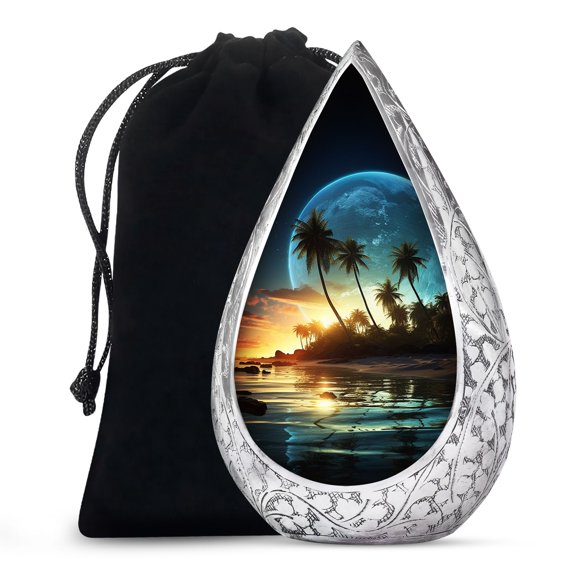 JAGSHASHI Cosmic Canopy - Cremation Memorial - Burial Urns For Human Ashes - Memorial Urns For Mom & Dad - Cremation Urn - Large Burial Urn - Funeral Urn For Male & Female - 10 Inch - Large