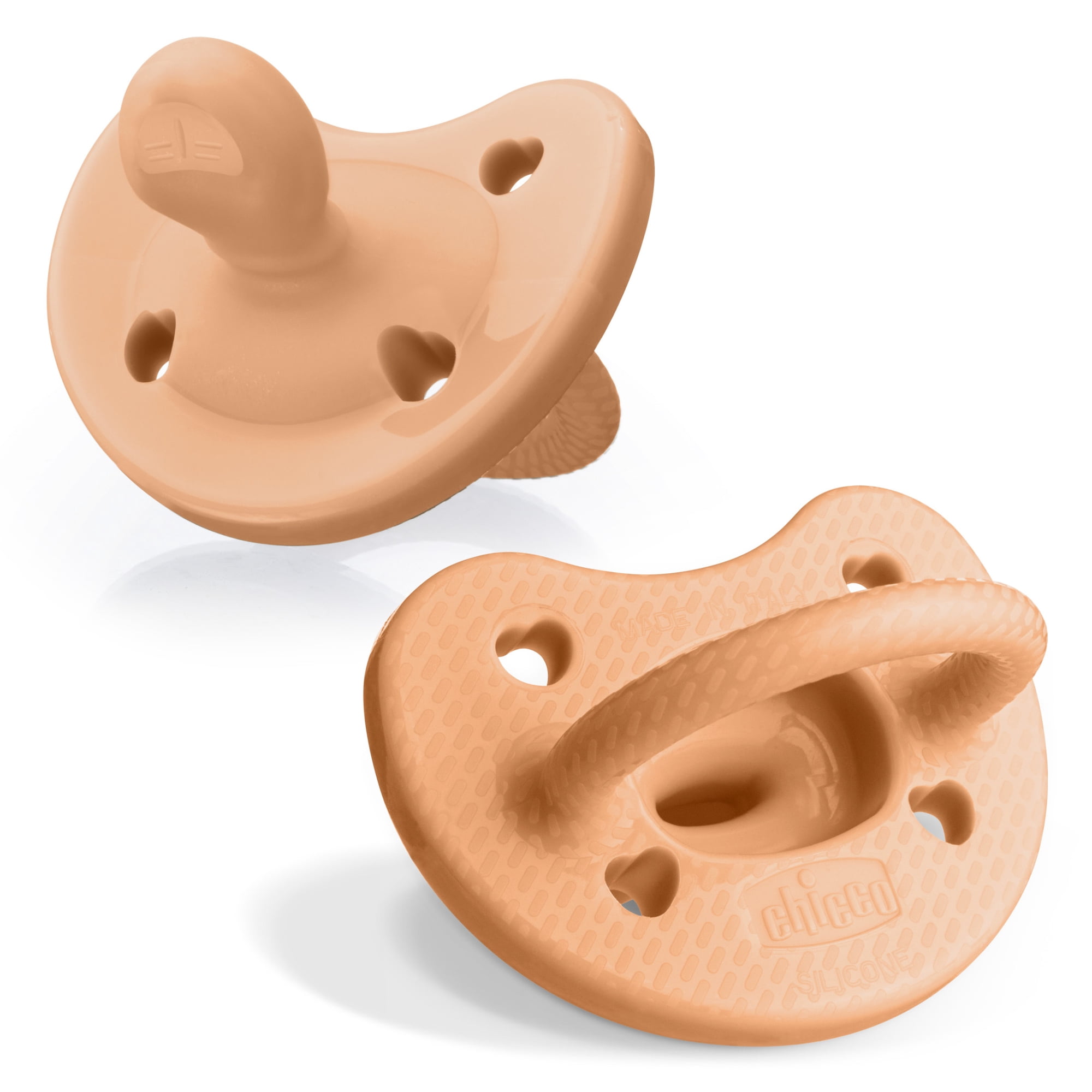 Chicco PhysioForma® Luxe One-Piece Silicone Pacifier, 6-16 Months, 2pk - Cantaloupe