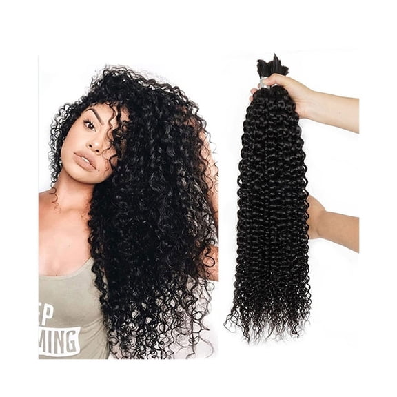 Bulk Human Hair for Braiding Jerry Curly Indian Remy Hair Extension 10-28Inches No Weft