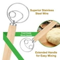 thumbnail image 3 of Topekada 2 Pack 13.5 in Danish Dough Cooking Whisk,Stainless Steel Dutch Whisk for Bread,Pastry or Pizza Dough(Whisk), 3 of 7