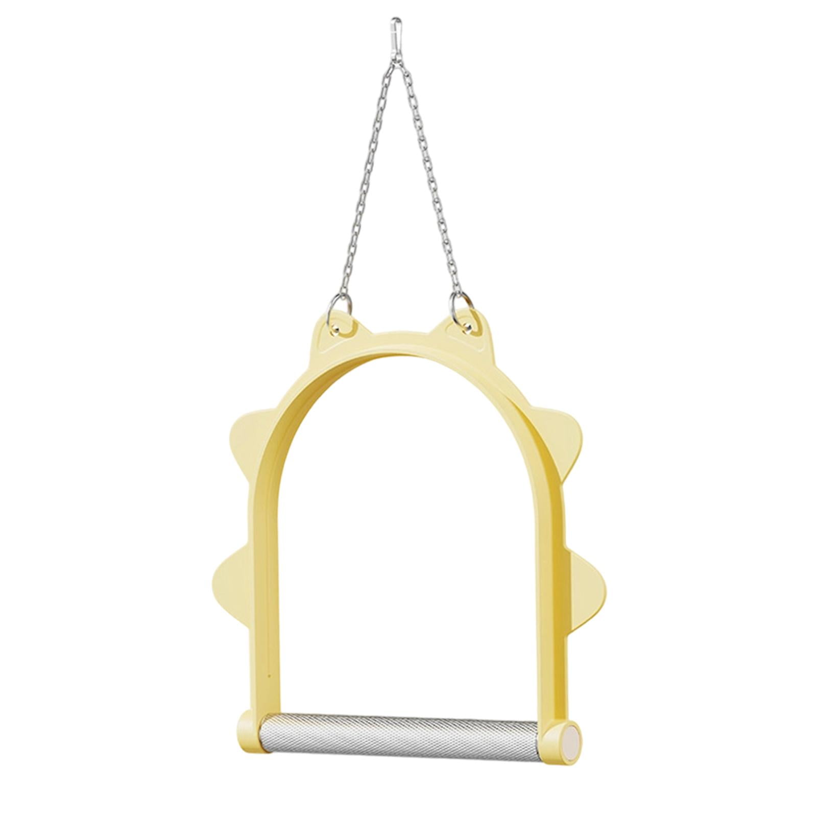 Bothyi Bird Perch, Parrot Swing, Hanging Toy, Resting Place, PP and Metal, for Budgies, yellow