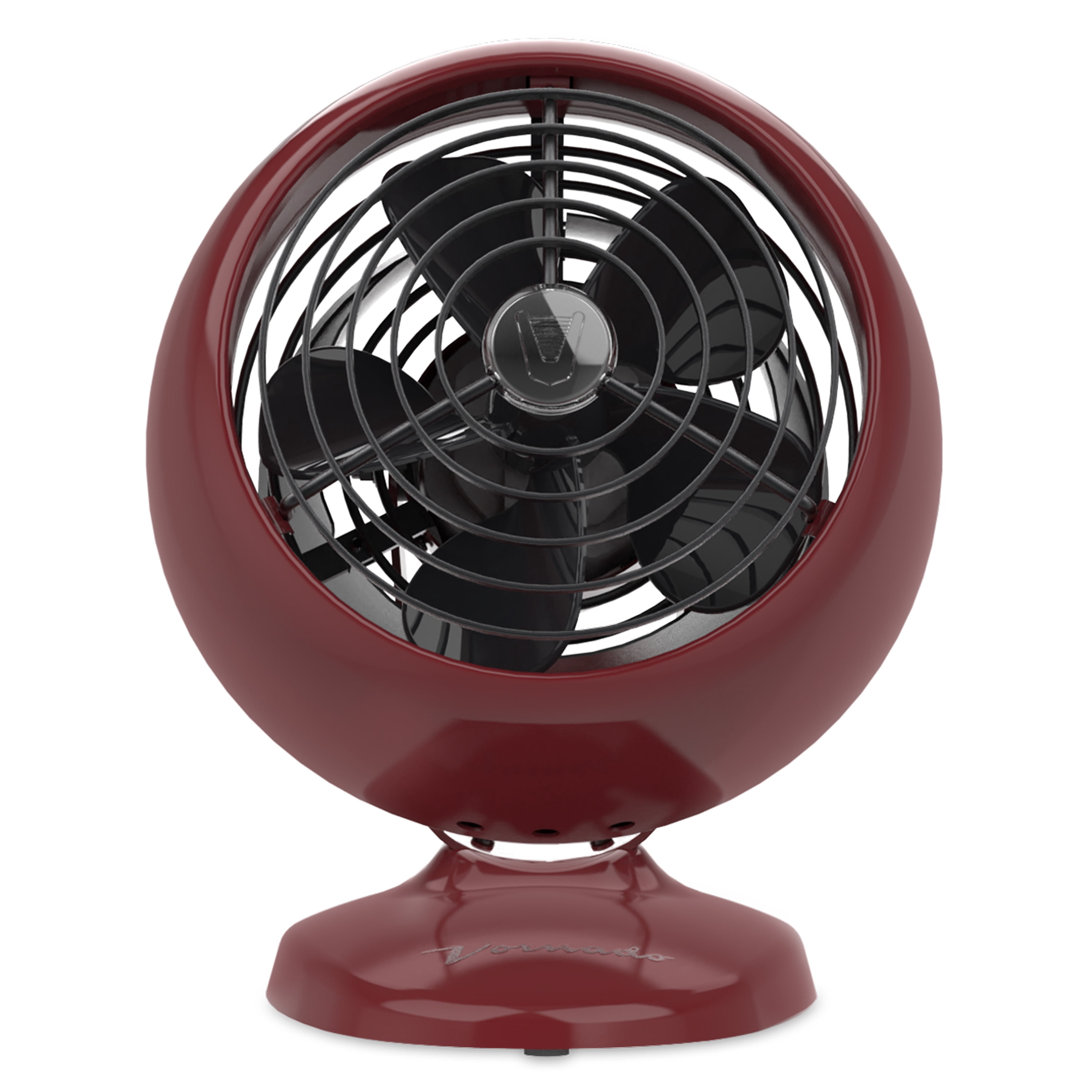 Vornado VFAN™ Mini Fan, Classic Vintage Circulator, Retro Metal Air Circulator, For Desk & Bedside, 2 Speeds, Adjustable Tilt, Personal Cooling with Targeted Airflow, Quiet Fan, Claret