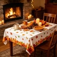 thumbnail image 6 of Fall Pumpkin Tablecloth 108 x 60 Inch Rectangle,Yellow,Maple Leaves & Pumpkin Pattern, Spillproof Wrinkle Resistant Table Cover for Harvest Thanksgiving Autumn Holiday Dining Decor, 6 of 6