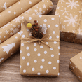 thumbnail image 3 of Wrapping Paper Sheets,for Christmas Birthday Party Wrapping Paper Set of 10 Gift Wrap Papers,Present,10 x wrapping paper 4 x ropes 2 roll x double-sided tape 2 x sticker,Brown, 3 of 10