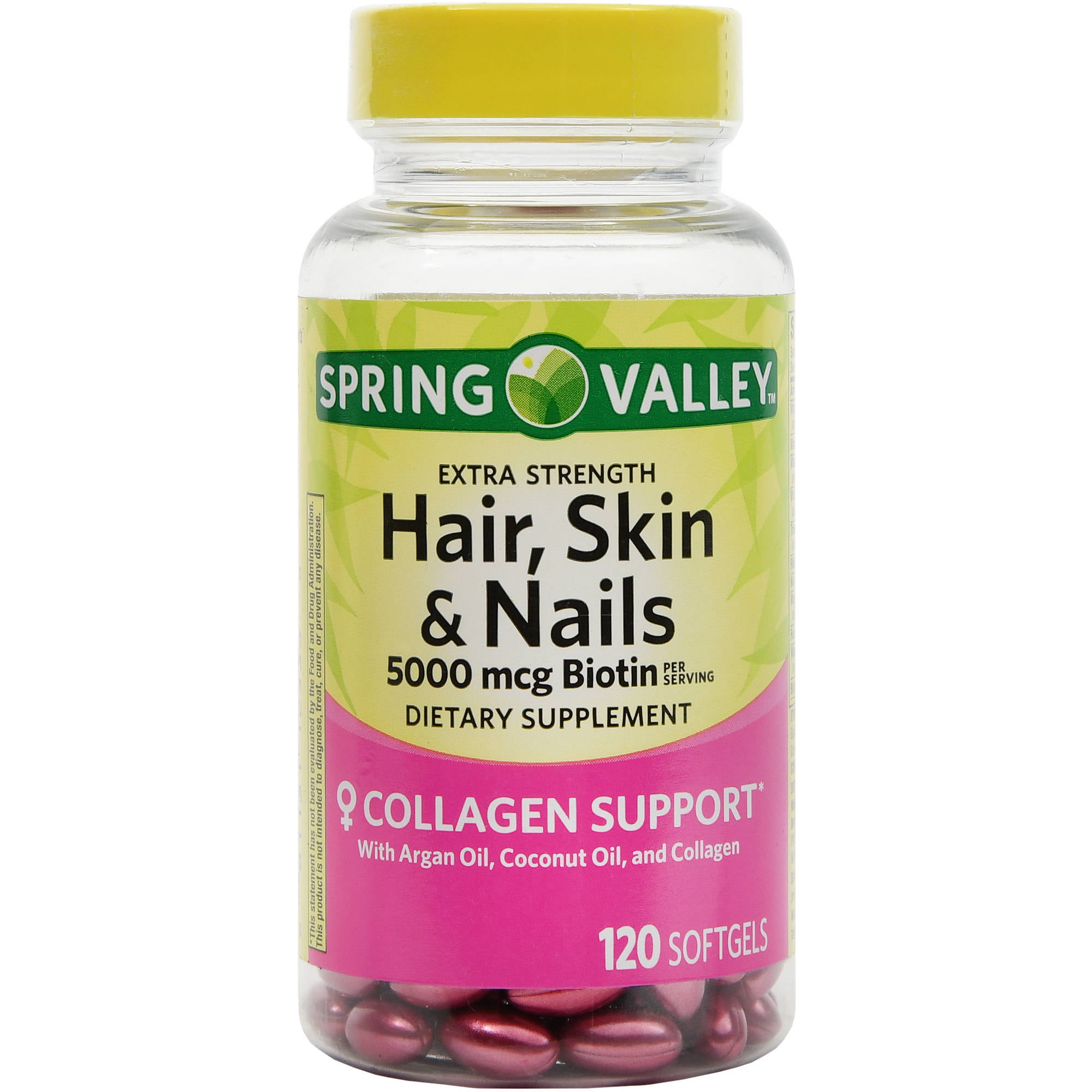 Spring Valley Extra Strength Hair Skin Nails With Biotin 5000