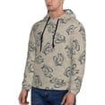thumbnail image 3 of Naloa Sketch Squirrels Linen Men's Casual Hooded Collar Drawstring Hoodies Pullover Sweatshirts Casual Long Sleeve Shirts-4X-Large, 3 of 7