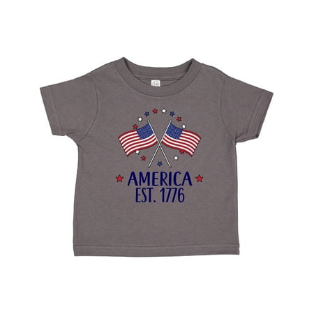

Inktastic America Est 1776 4th of July Gift Toddler Boy or Toddler Girl T-Shirt