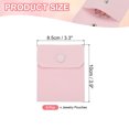 thumbnail image 2 of Uxcell Jewelry Pouch, Soft Velvet Pouches with Snap Button Portable Storage for Rings Necklace Earring Watch Light Pink 3x4 Inch, 2 of 7