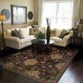 thumbnail image 3 of 10' X 13' Brown Beige Blue And Red Oriental Power Loom Stain Resistant Area Rug, 3 of 5