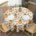 thumbnail image 3 of Happy Thanksgiving Day Round Tablecloth 60" X 60",Wrinkle Wipeable Table Cloth for Kitchen Dining Room Picnic Patio Party, 3 of 6