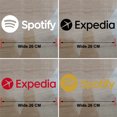 thumbnail image 2 of Personalizar el logotipo del patrocinador de fútbol Spotify Football Middle Football Iron-On Patches Material de PU Expedia Chest Sponsor LOGO Blanco Oro, 2 of 5