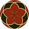 thumbnail image 1 of Ahgly Company Machine Washable Indoor Round Transitional Metallic Gold Area Rugs, 3' Round, 1 of 7