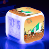 JUSTUP Digital Alarm Clock for Bedroom, LED Digital Bedroom Alarm Clock Easy Setting Cube Wake up Clocks with 3 Sided Rick and Morty Pattern Soft Nightlight Large Display Ascending Sound