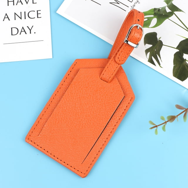 Luggage Tag Personalized Travel Suitcase Name Address ID Baggage Label Address Holder Portable Boarding Tags Travel Accessories Orange