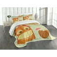 thumbnail image 3 of Ambesonne Tiki Bar Quilted Bedspread Set 3 Pcs, Drink Flora, Queen Size, Multicolor, 3 of 5
