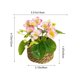 thumbnail image 3 of Jardinera de flores artificiales Decoración primavera-verano - Arreglo floral en maceta falsa con huevos, follaje de plástico, maceta blanca, decoración de escritorio de 14x12cm para despacho en casa, 3 of 7