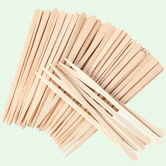 200 Pcs Eyebrow Wax Sticks Applicator, Birch Wood Spatulas for Precise Hair Removal