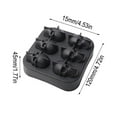 thumbnail image 2 of Skull Ice Tray, Silicone Ice Mold, 6-Cavity Skull-Shaped Ice Cubes Maker, Flexible Food-Grade Silicone, Slow-Melting Ice Cubess for Whiskey, Cocktails, Parties, Bars, Durable Leak-Proof Design, 2 of 9